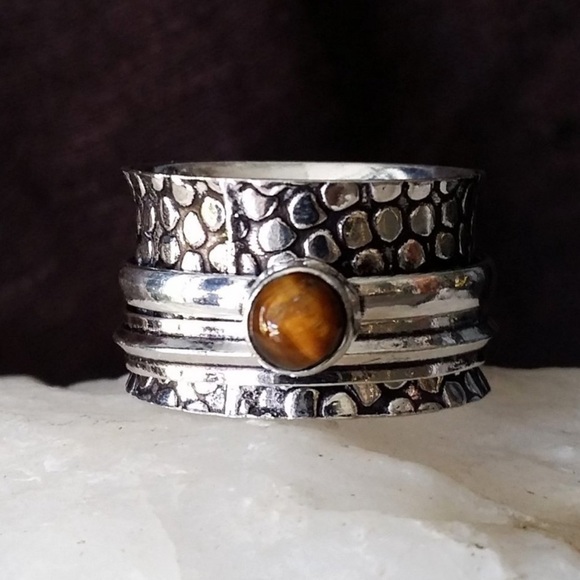 NWOT Artisan Tiger Eye Sterling Silver Ring - Picture 12 of 15